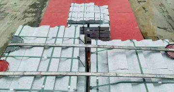 舟山 芝麻白仿形加直形路沿石出货日常