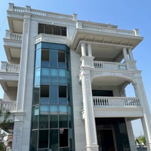 舟山 白麻花岗岩别墅外墙干挂效果展示