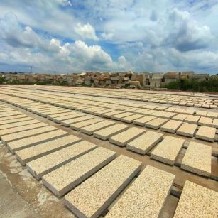 舟山 黄金麻荔枝面花岗岩石材地铺石防护中