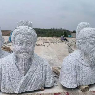 舟山 白麻花岗岩石材人物立体雕刻