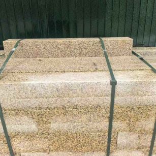 舟山 黄金麻花岗岩石材机切面栏杆料半成品