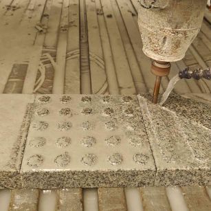 舟山 芝麻白花岗岩石材盲人石、盲道石、盲点石