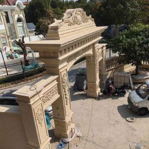 舟山 黄金麻荔枝面花岗岩别墅门楼