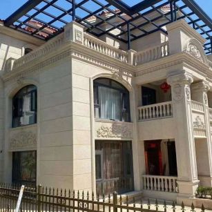 舟山 黄金麻花岗岩荔枝面别墅外墙干挂