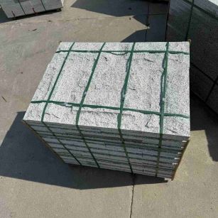 舟山 白麻花岗岩石材自然面蘑菇石成品