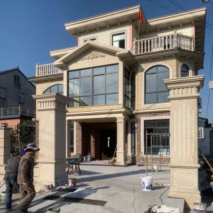 舟山 黄金麻花岗岩荔枝面别墅外墙干挂私家专属