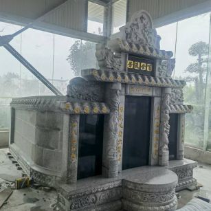 舟山 芝麻白墓碑效果展示图