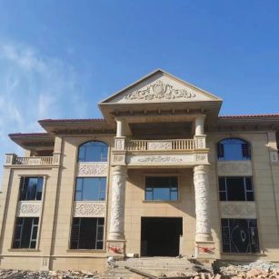 舟山 黄金麻花岗岩别墅外墙干挂