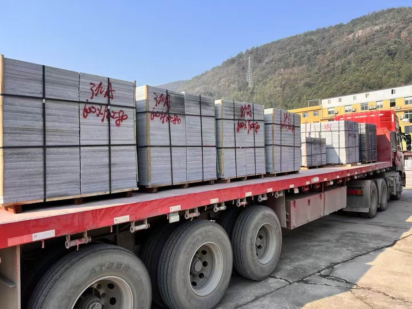 舟山 芝麻灰地铺石出货日常