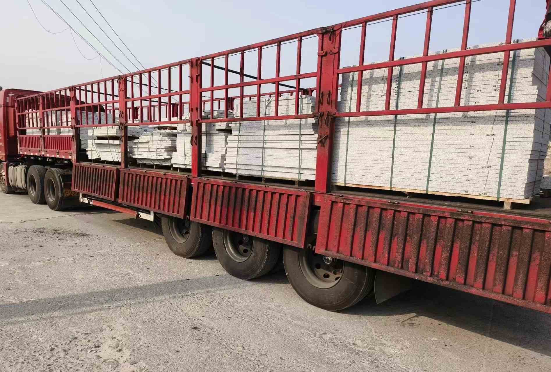 舟山 白麻荔枝面外墙干挂，工厂装车日常