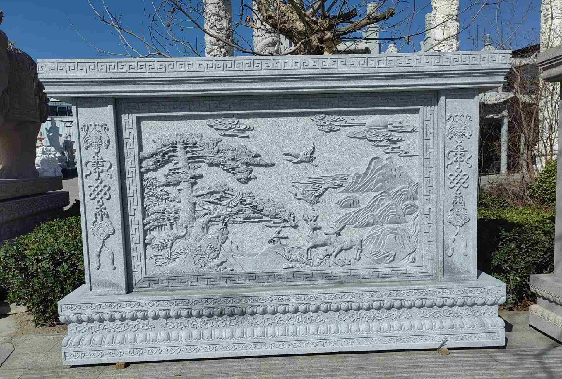 舟山 芝麻白大型照壁，屏风，影壁