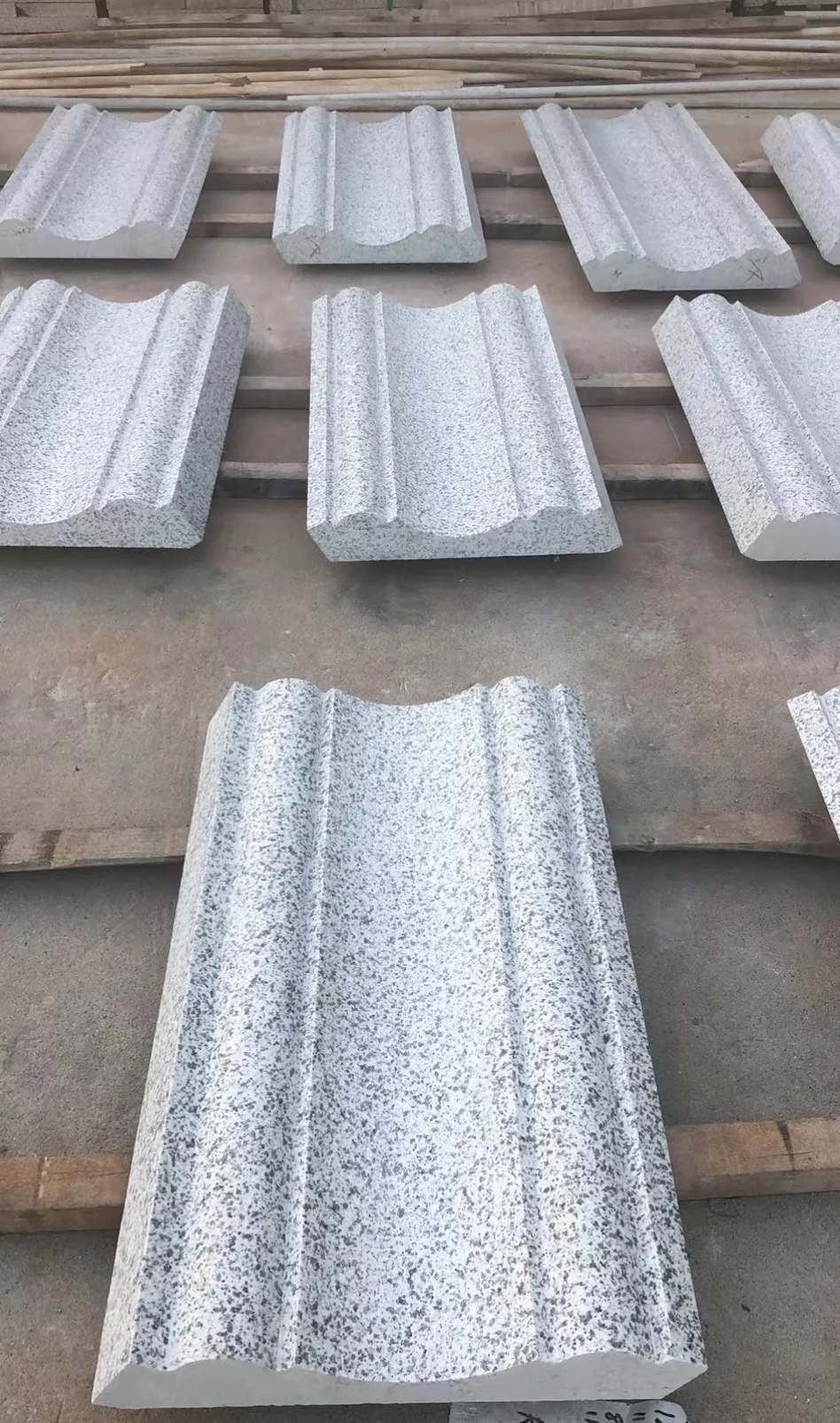 舟山 白麻花岗岩光面别墅线条