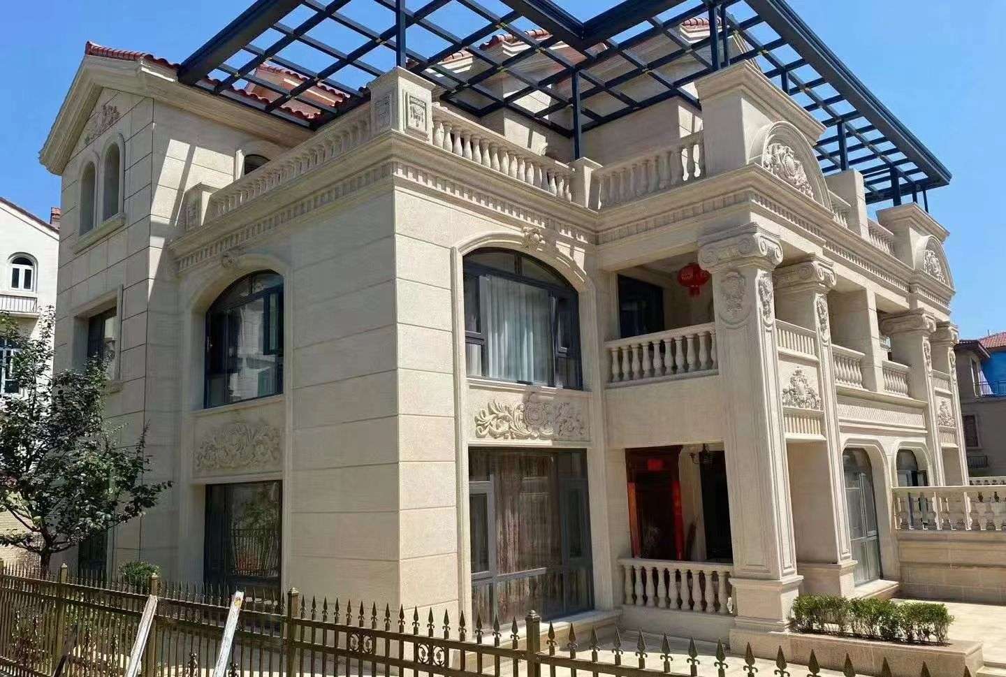 舟山 黄金麻花岗岩荔枝面别墅外墙干挂