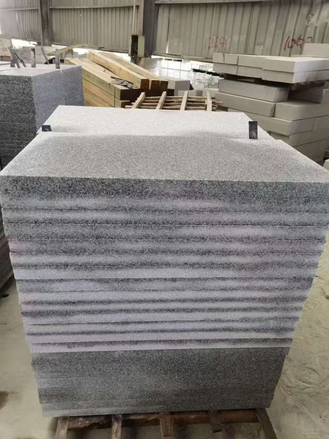 舟山 芝麻白5公分火烧地铺成品，900*400，规格可定制