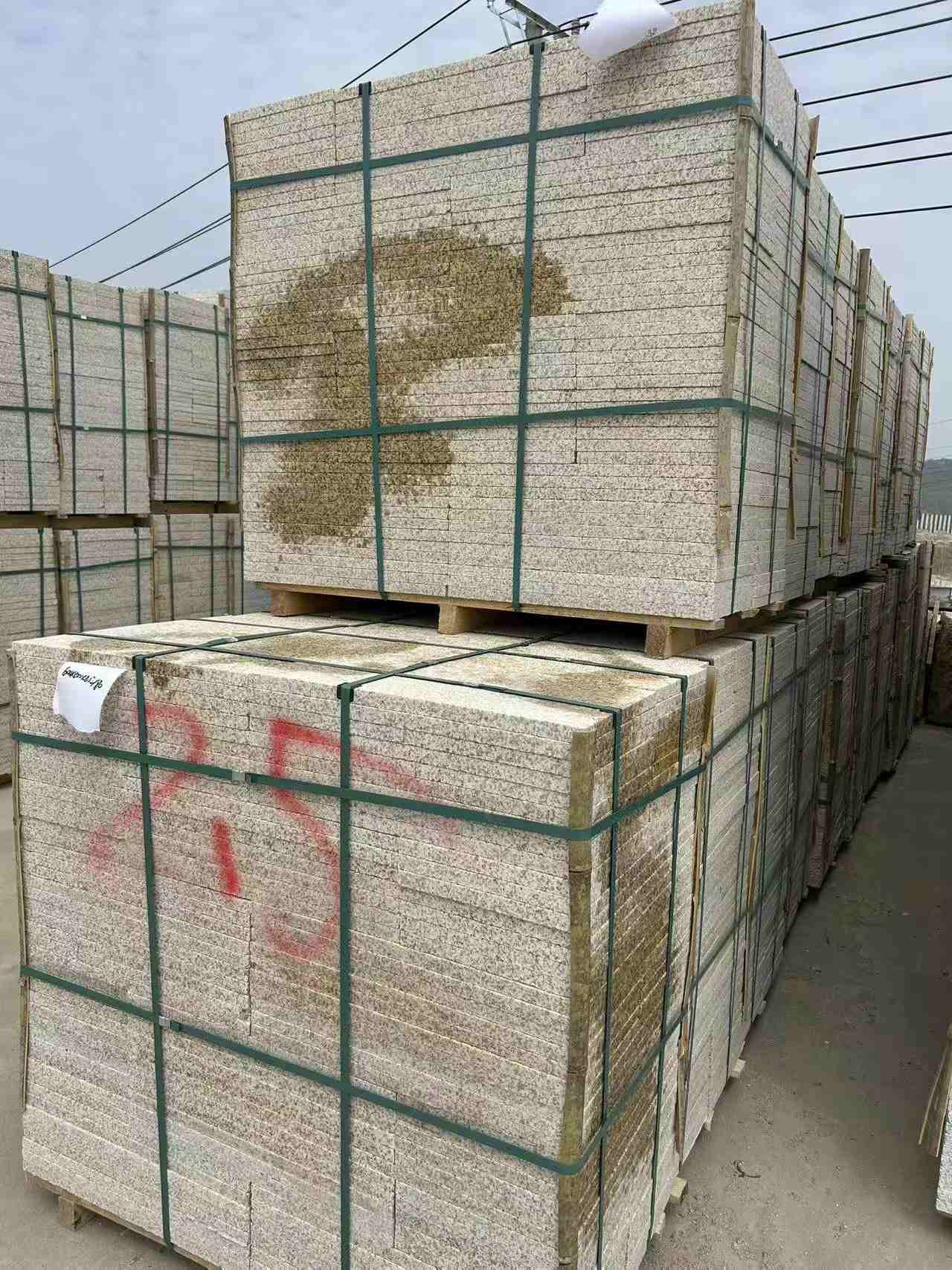 舟山 黄金麻花岗岩石材荔枝面地铺石2.5*300*600