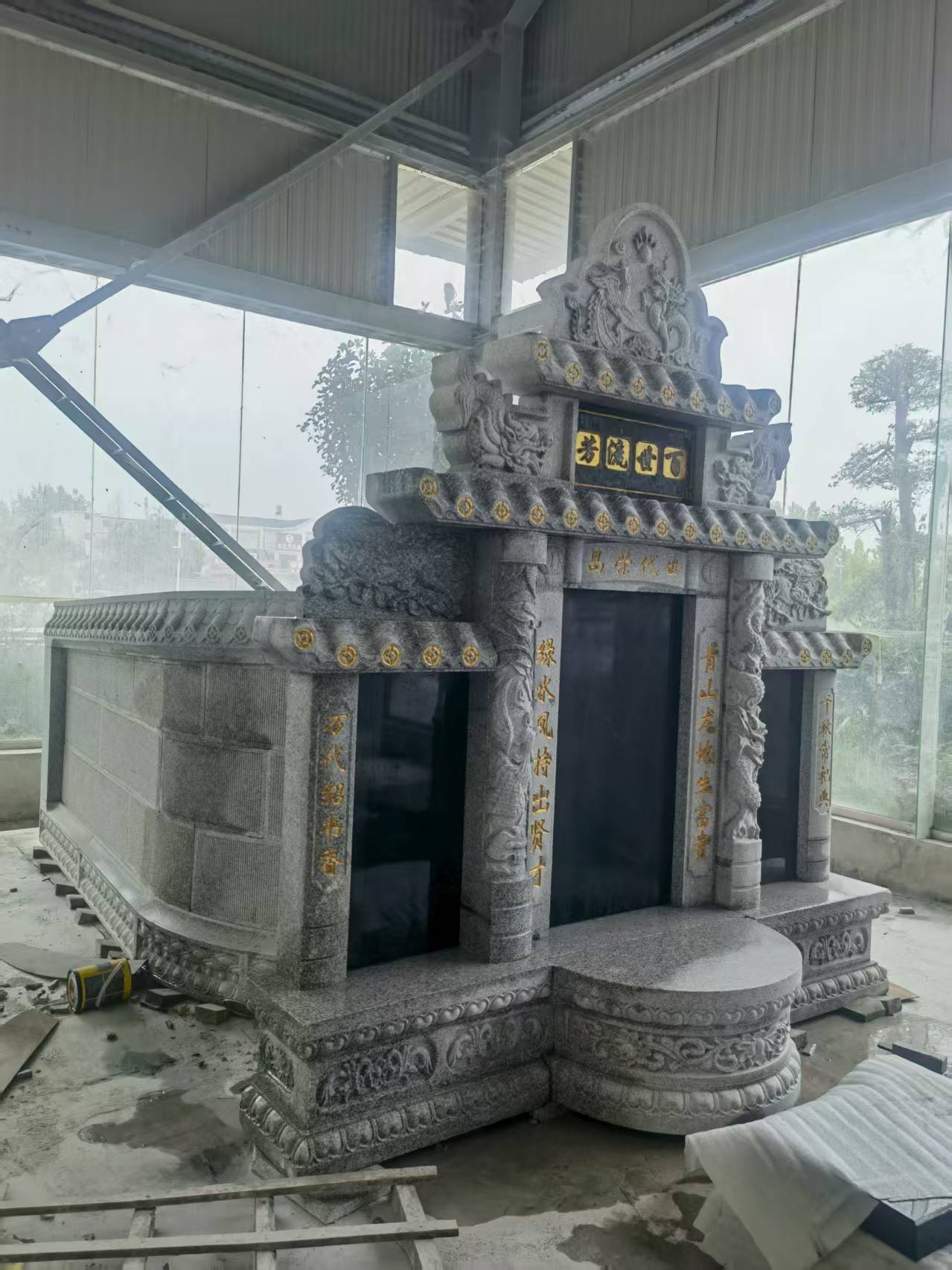 舟山 芝麻白墓碑效果展示图