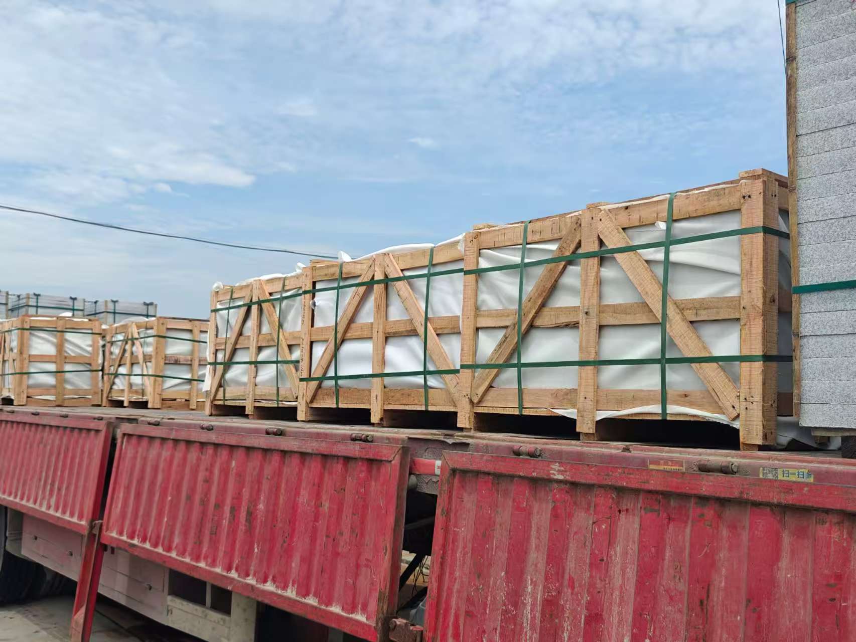 舟山 芝麻白花岗岩地铺石出口专车-泰国游