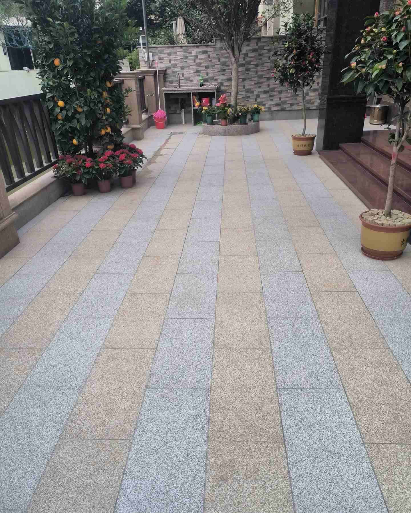 舟山 黄金麻白麻荔枝面庭院铺装展示